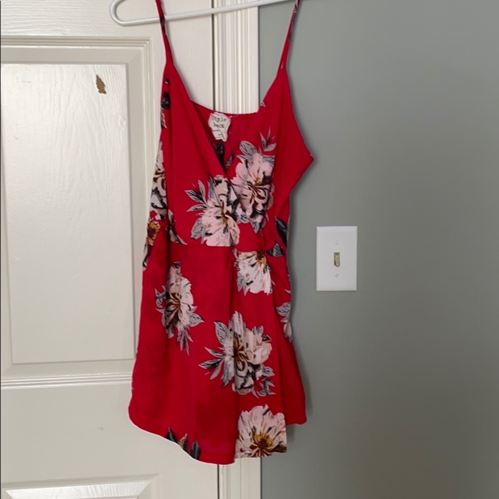 Red romper/skort